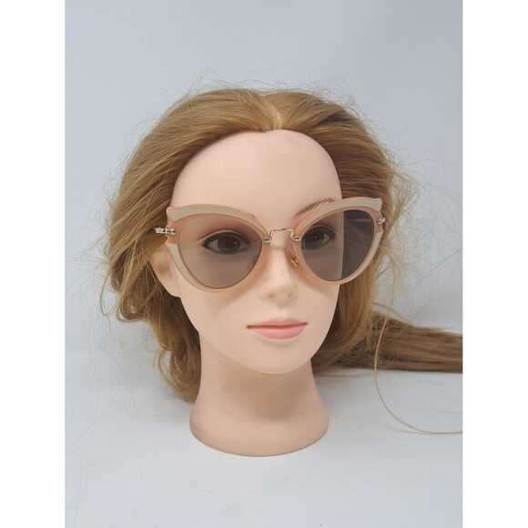 NWOT Miu Miu Women\'s Sunglasses Cat-Eye Pink Gold SMU 05S 52-23-140 Italy main image 5